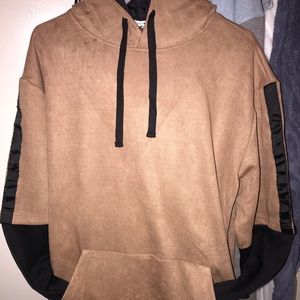 FashionMEN Suede Hoodie